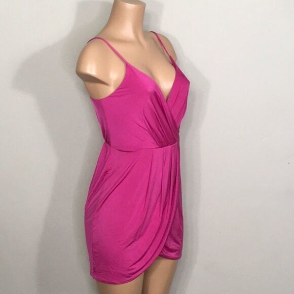 Pink wrap mini dress. New - Picture 6 of 16